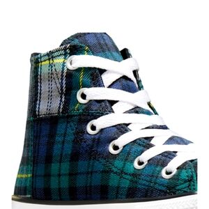 Converse Kids Plaid Luxe High Top Sneakers Size 3 NWT